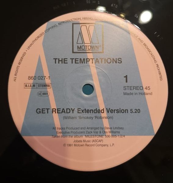 The Temptations - Get Ready | Motown (860 027-1) - 3 The Temptations - Get Ready | Motown (860 027-1) - 3