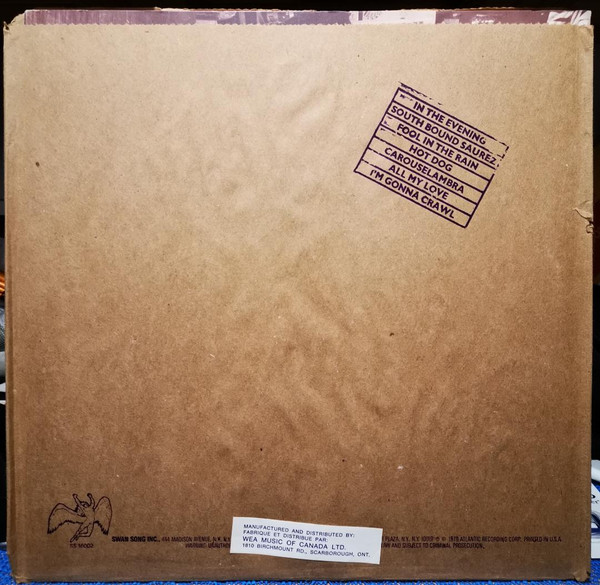 Led Zeppelin - In Through The Out Door | Swan Song (XSS 16002) - 2