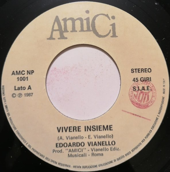 Edoardo Vianello - Vivere Insieme | Amici (AMC NP 1001) - 3