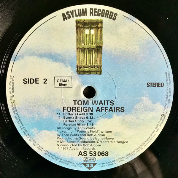 Tom Waits - Foreign Affairs | Asylum Records (AS 53068) - 3 Tom Waits - Foreign Affairs | Asylum Records (AS 53068) - 3