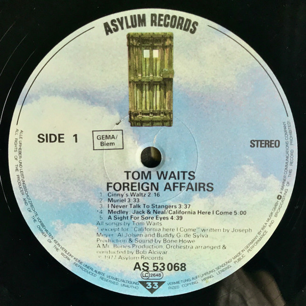 Tom Waits - Foreign Affairs | Asylum Records (AS 53068) - 2 Tom Waits - Foreign Affairs | Asylum Records (AS 53068) - 2