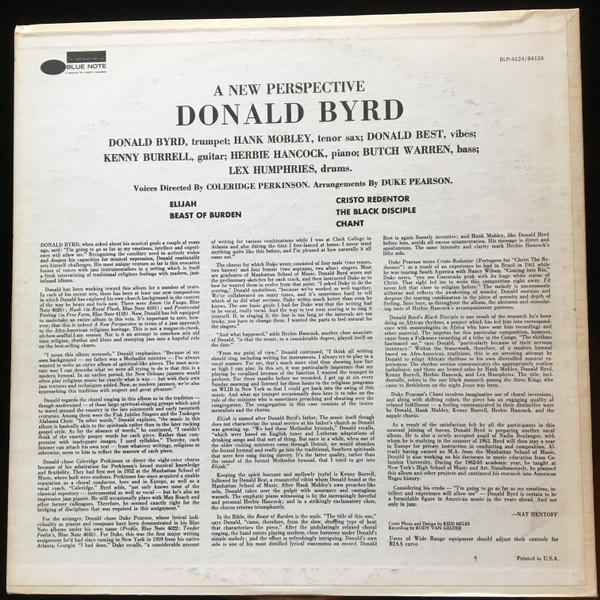 Donald Byrd - A New Perspective | Blue Note (BST 84124) - 3