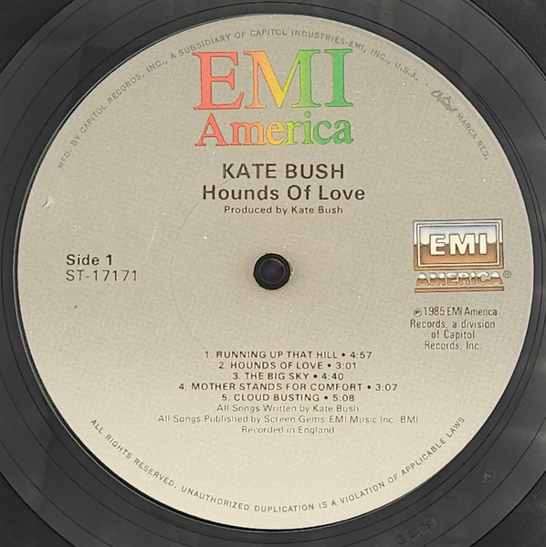 Kate Bush - Hounds Of Love | EMI America (ST-17171) - 3