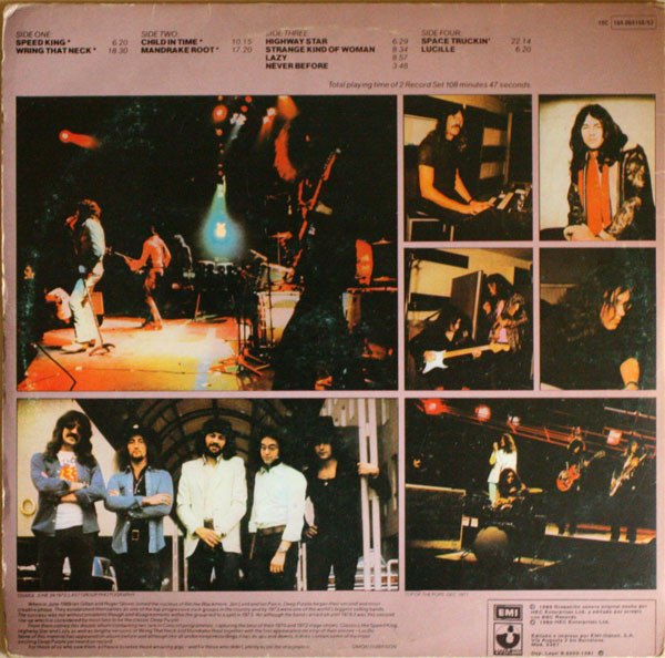 Deep Purple - In Concert | Harvest (10C 164-64156/57) - 2