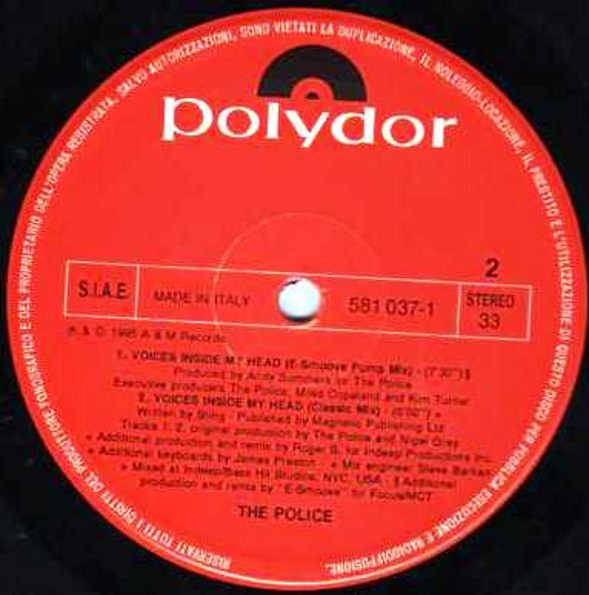 The Police - Can't Stand Losing You (Live) | Polydor (581 037-1) - 2