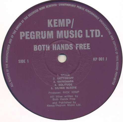 Both Hands Free - Both Hands Free | Kemp / Pegrum Music Ltd. (KP 001 J) - 2 Both Hands Free - Both Hands Free | Kemp / Pegrum Music Ltd. (KP 001 J) - 2