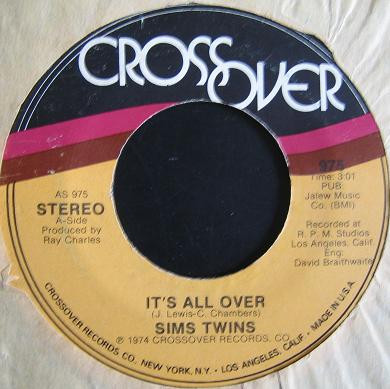 Sims Twins - It's All Over / Talking About My Baby | Crossover Records (975) - 3 Sims Twins - It's All Over / Talking About My Baby | Crossover Records (975) - 3