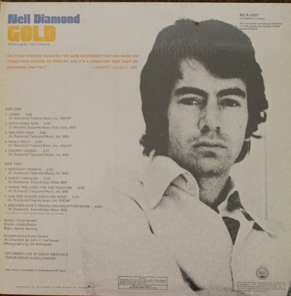 Neil Diamond - Gold | MCA Records (MCA-2007) - 2