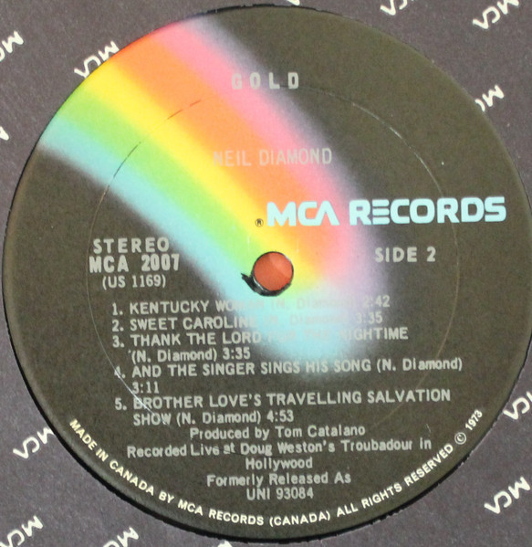 Neil Diamond - Gold | MCA Records (MCA-2007) - 4