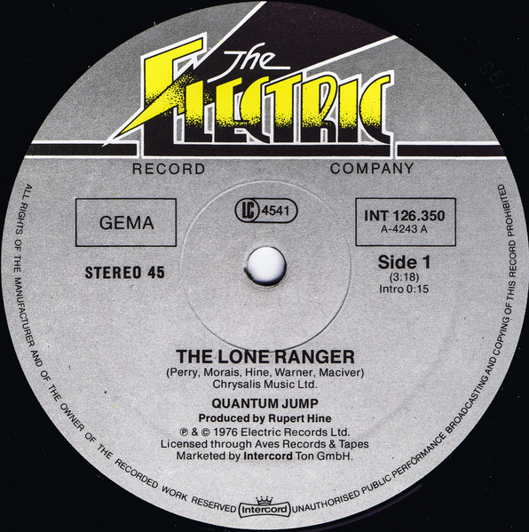 Quantum Jump - The Lone Ranger | The Electric Record Company (INT 126.350) - 3