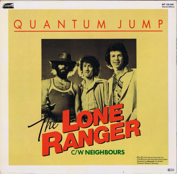Quantum Jump - The Lone Ranger | The Electric Record Company (INT 126.350) - 2