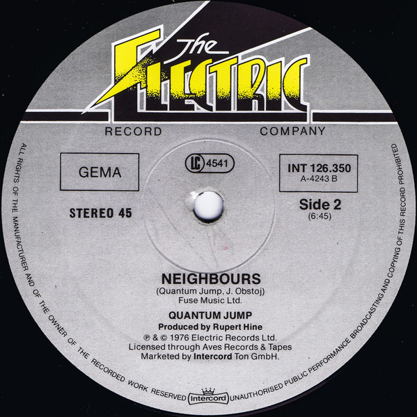 Quantum Jump - The Lone Ranger | The Electric Record Company (INT 126.350) - 4