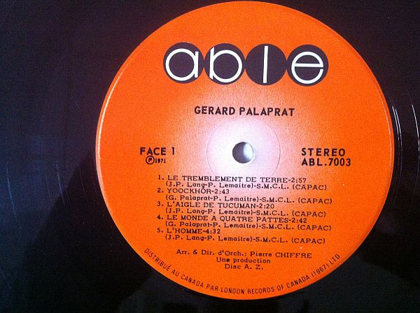 Gérard Palaprat - Fais Moi Un Signe [Vinyl] | Able (ABL.7003) - 2