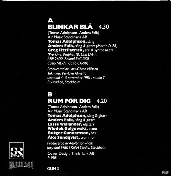 Adolphson-Falk - Blinkar Blå | Eldorado (GLIM 3) - 2 Adolphson-Falk - Blinkar Blå | Eldorado (GLIM 3) - 2