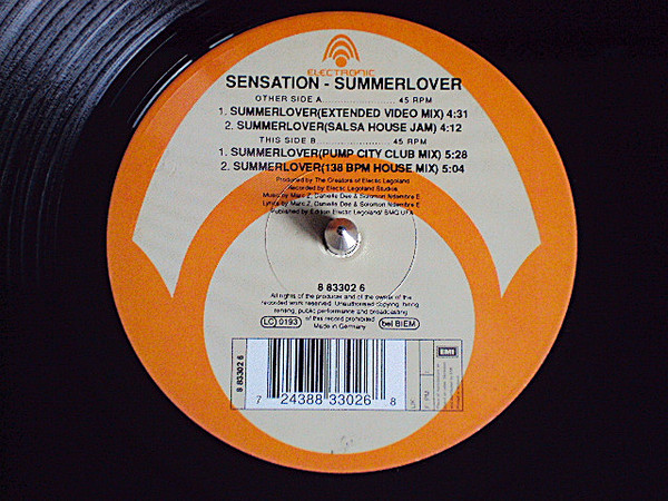 Sensation - Summerlover | Electronic (8 83302 6) - main Sensation - Summerlover | Electronic (8 83302 6) - main