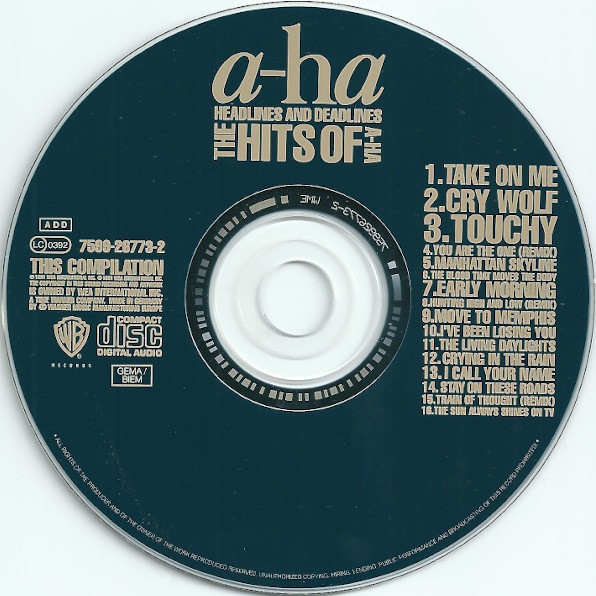 a-ha - Headlines And Deadlines (The Hits Of A-ha) | Warner Bros. Records (7599-26773-2) - 3