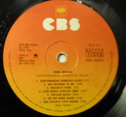 Bob Dylan - Subterranean Homesick Blues | CBS (CBS 62515) - 3