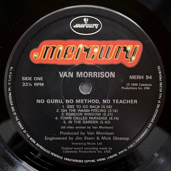 Van Morrison - No Guru, No Method, No Teacher | Mercury (MERH 94) - 2