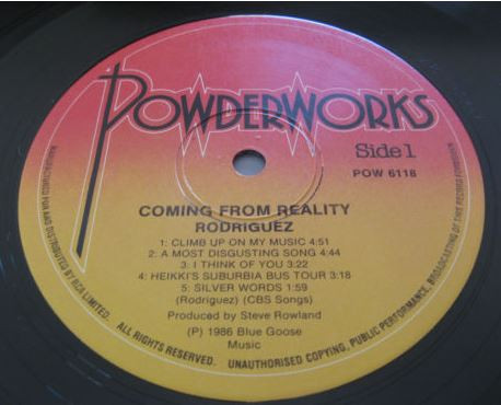 Sixto Rodriguez - Coming From Reality | Powderworks Records & Tapes (POW 6118) - 2 Sixto Rodriguez - Coming From Reality | Powderworks Records & Tapes (POW 6118) - 2