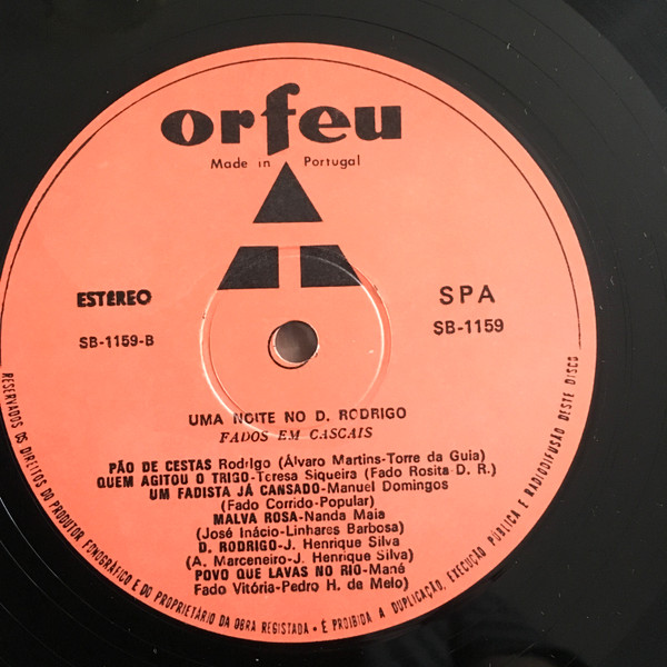 Various - Uma Noite No D. Rodrigo | Orfeu (SB 1159) - 3