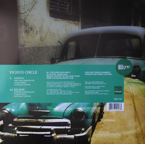Vicious Circle - Havana / Relapse | Digital Soundboy Recording Co. (SBOY 021) - 2