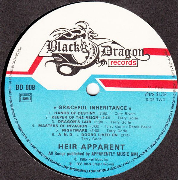 Heir Apparent - Graceful Inheritance | Black Dragon Records (BD 008) - 4 Heir Apparent - Graceful Inheritance | Black Dragon Records (BD 008) - 4