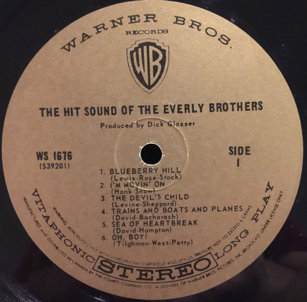 Everly Brothers - The Hit Sound Of The Everly Brothers [Vinyl] | Warner Bros. Records (WS 1676) - 3