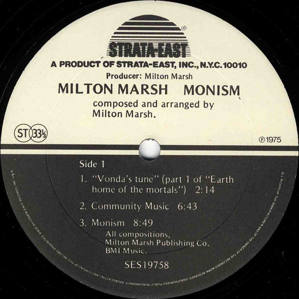 Milton Marsh - Monism | Strata-East (SES-19758) - 3