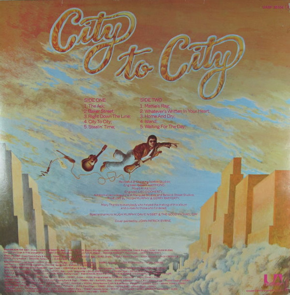 Gerry Rafferty - City To City | United Artists Records (UASF 30104) - 2
