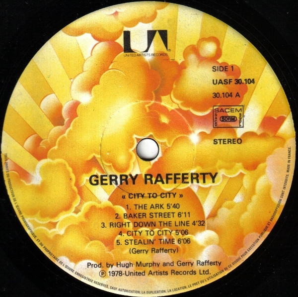 Gerry Rafferty - City To City | United Artists Records (UASF 30104) - 3