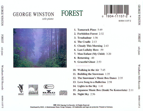 George Winston - Forest | Windham Hill Records (01934 11157 2) - 4