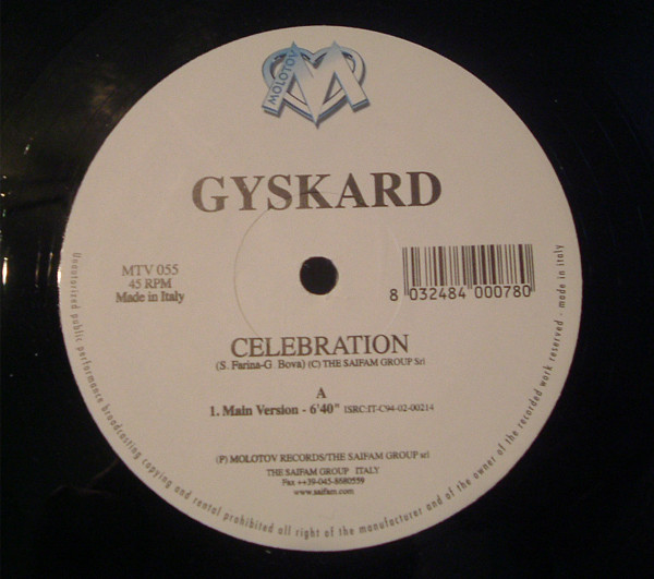 Gyskard - Celebration | Molotov Records (MTV 055)