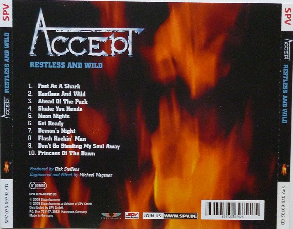 Accept - Restless And Wild | Steamhammer (SPV 076-69792-CD) - 2 Accept - Restless And Wild | Steamhammer (SPV 076-69792-CD) - 2