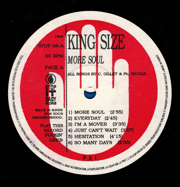 King Size - More Soul | Stop It Baby Records (STOP 08) - 3