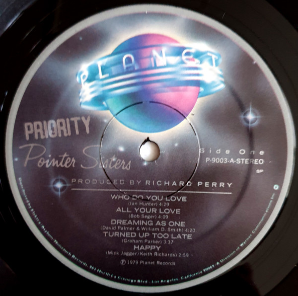 Pointer Sisters - Priority | Planet (P-9003) - 3