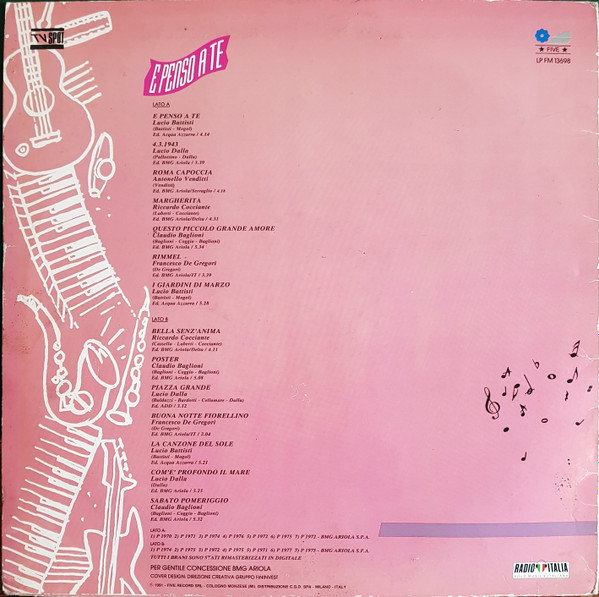 Various - E Penso A Te | Five (LP FM 13698) - 2
