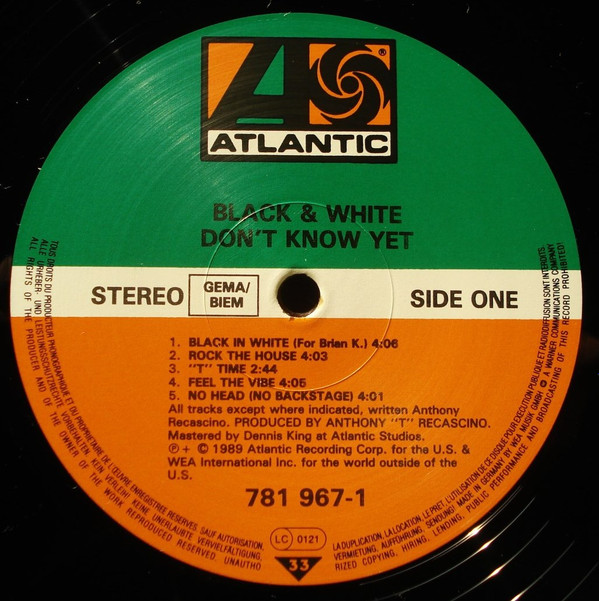 Black & White - Don't Know Yet | Atlantic (781967-1) - 3