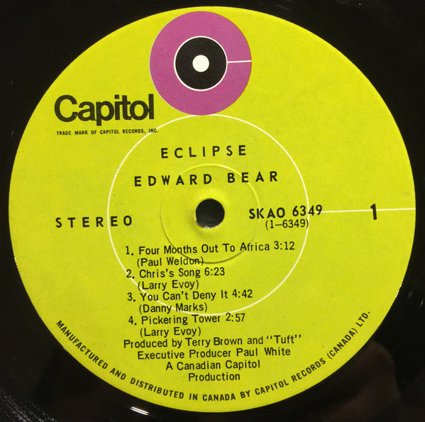 Edward Bear - Eclipse | Capitol Records (SKAO 6349) - 4