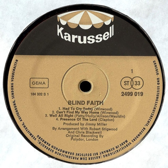 Blind Faith - Blind Faith | Karussell (2499 019) - 3
