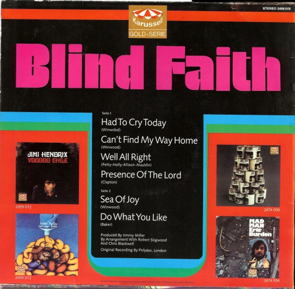 Blind Faith - Blind Faith | Karussell (2499 019) - 2