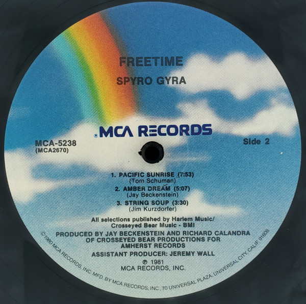 Spyro Gyra - Freetime | MCA Records (MCA-5238) - 2