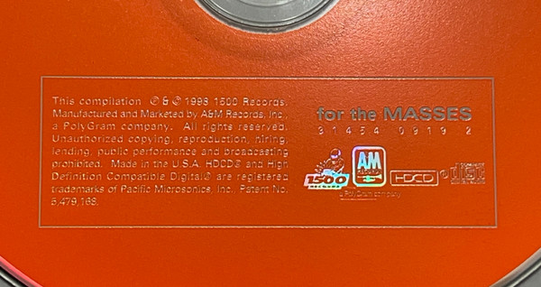 Various - For The Masses | 1500 Records (31454 0919 2) - 4