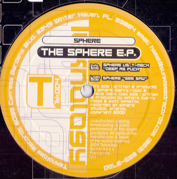 Sphere - The Sphere E.P. | Teknology (Tek 004) - main