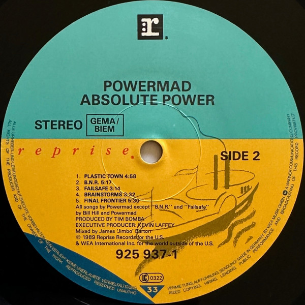 Powermad - Absolute Power | Reprise Records (925 937-1) - 4