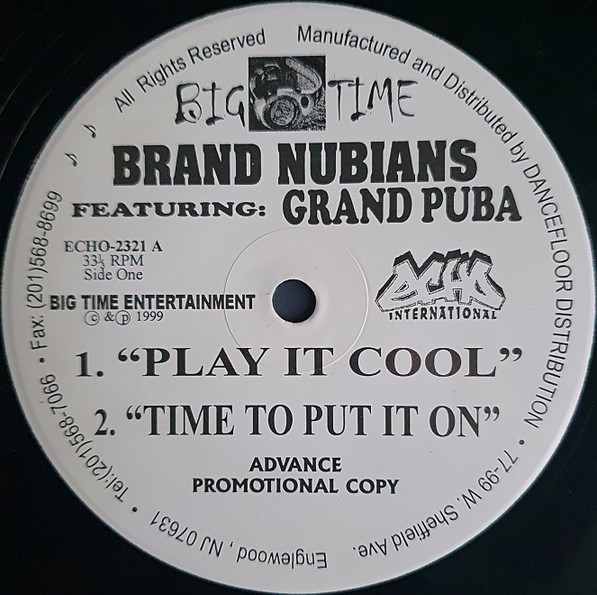 Brand Nubian - Play It Cool | Echo International (ECHO 2321)