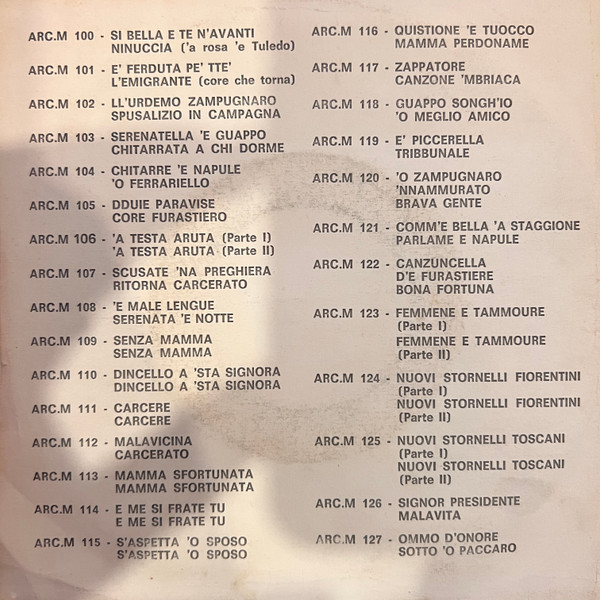 Nino Marletti - Chitarre 'E Napule / 'O Ferrariello | Arcobaleno (ARC.M 104) - 2