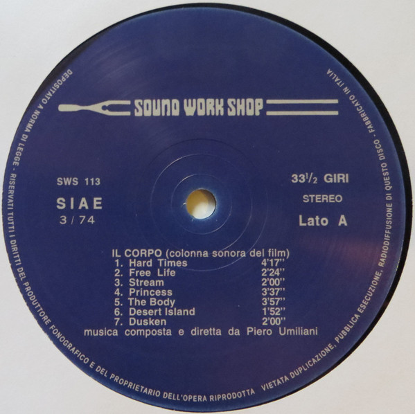 Piero Umiliani - Il Corpo (Colonna Sonora Del Film) | Schema (SCEB923 LP) - 2 Piero Umiliani - Il Corpo (Colonna Sonora Del Film) | Schema (SCEB923 LP) - 2