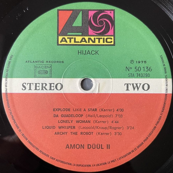 Amon Düül II - Hijack | ATCO Records (50136) - 4 Amon Düül II - Hijack | ATCO Records (50136) - 4
