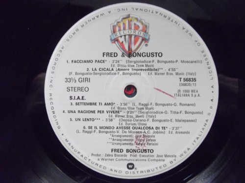 Fred Bongusto - Fred & Bongusto | Warner Bros. Records (T 56835) - 3