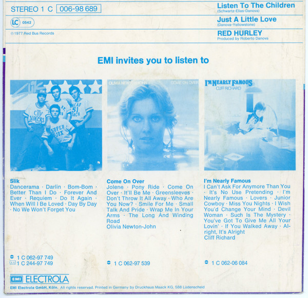 Red Hurley - Listen To The Children | EMI (1C 006-98 689) - 2